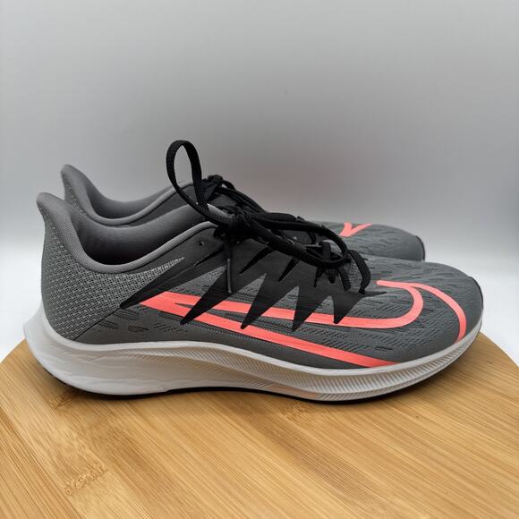 Nike Women Size 11 Zoom Rival Fly CD7287-002 Gray Running Shoes Lace Up Sneakers - Picture 1 of 11